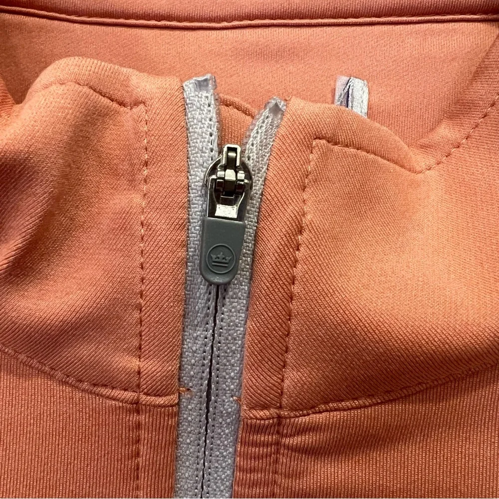 Peter Millar Perth Melange Performance Quarter Zip Men’s XXL Sea Star Orange